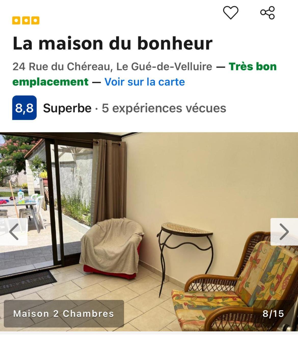 La Maison Du Bonheur Le Gué-de-Velluire Exterior photo