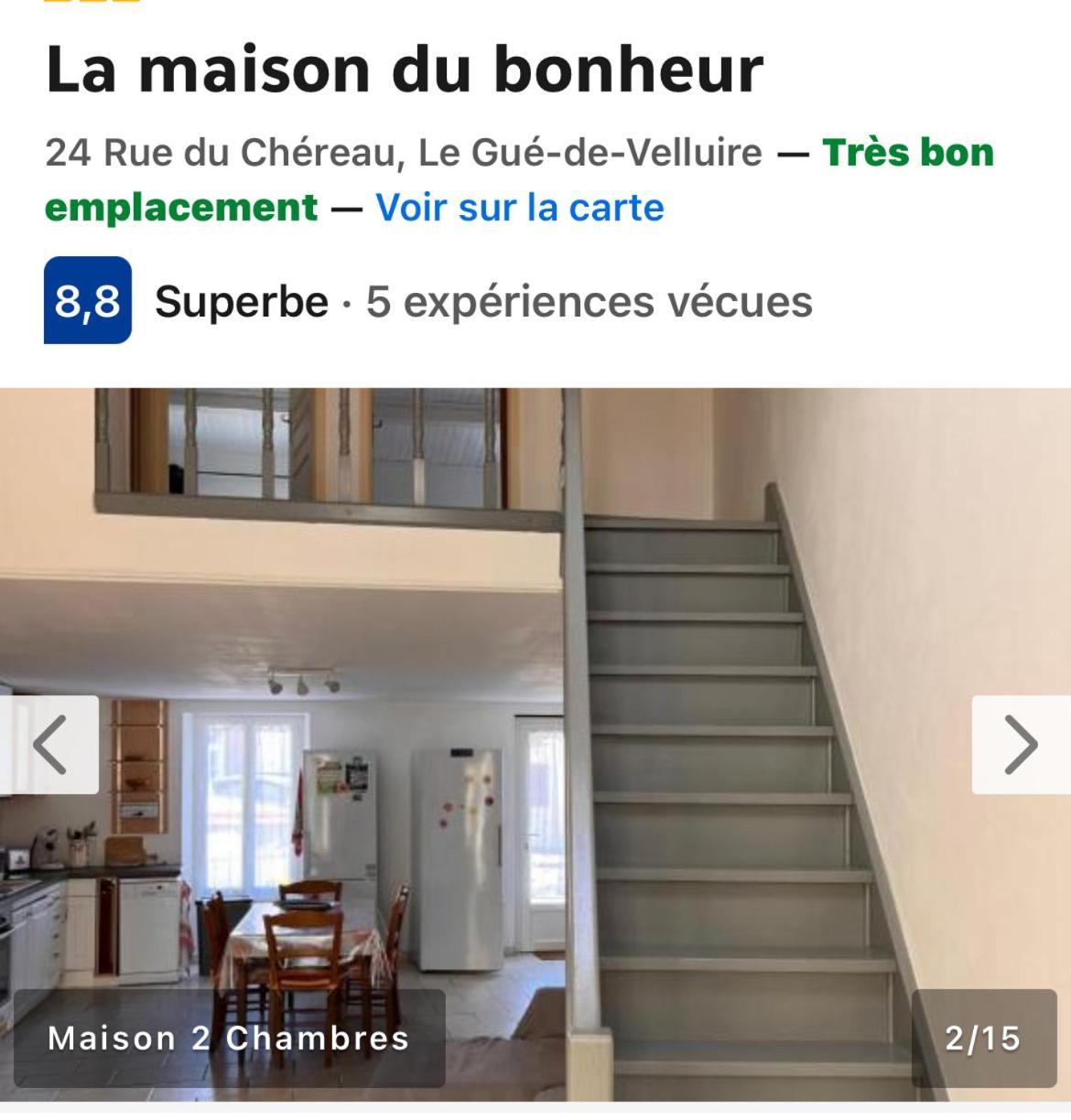 La Maison Du Bonheur Le Gué-de-Velluire Exterior photo