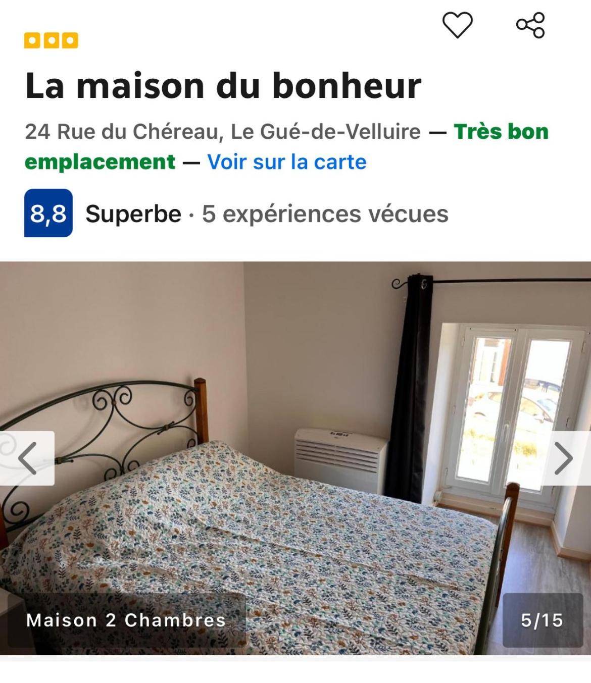La Maison Du Bonheur Le Gué-de-Velluire Exterior photo