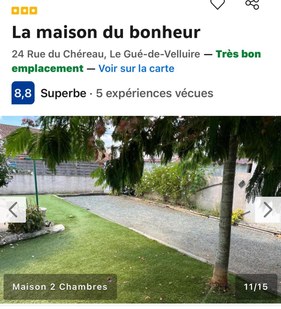 La Maison Du Bonheur Le Gué-de-Velluire Exterior photo