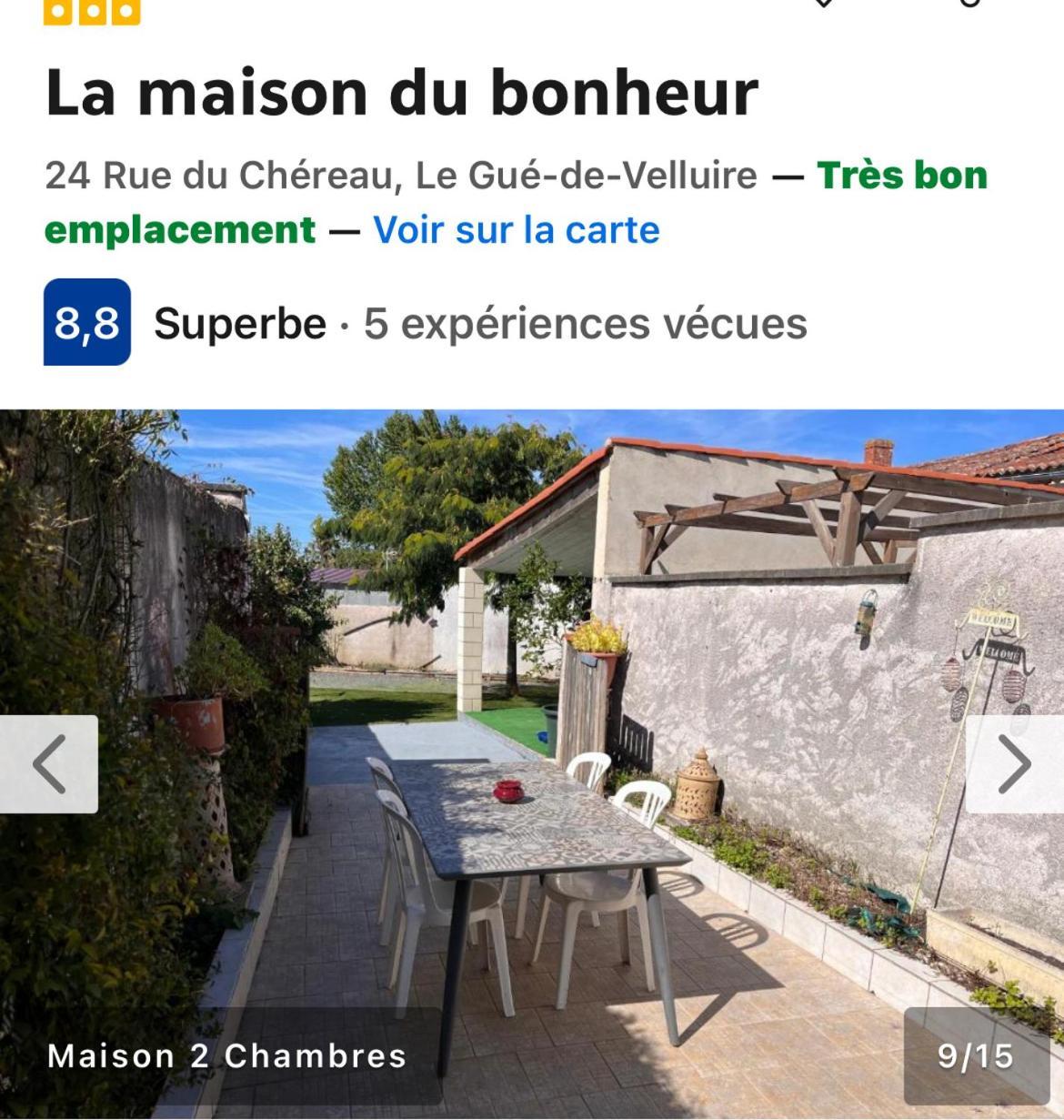 La Maison Du Bonheur Le Gué-de-Velluire Exterior photo